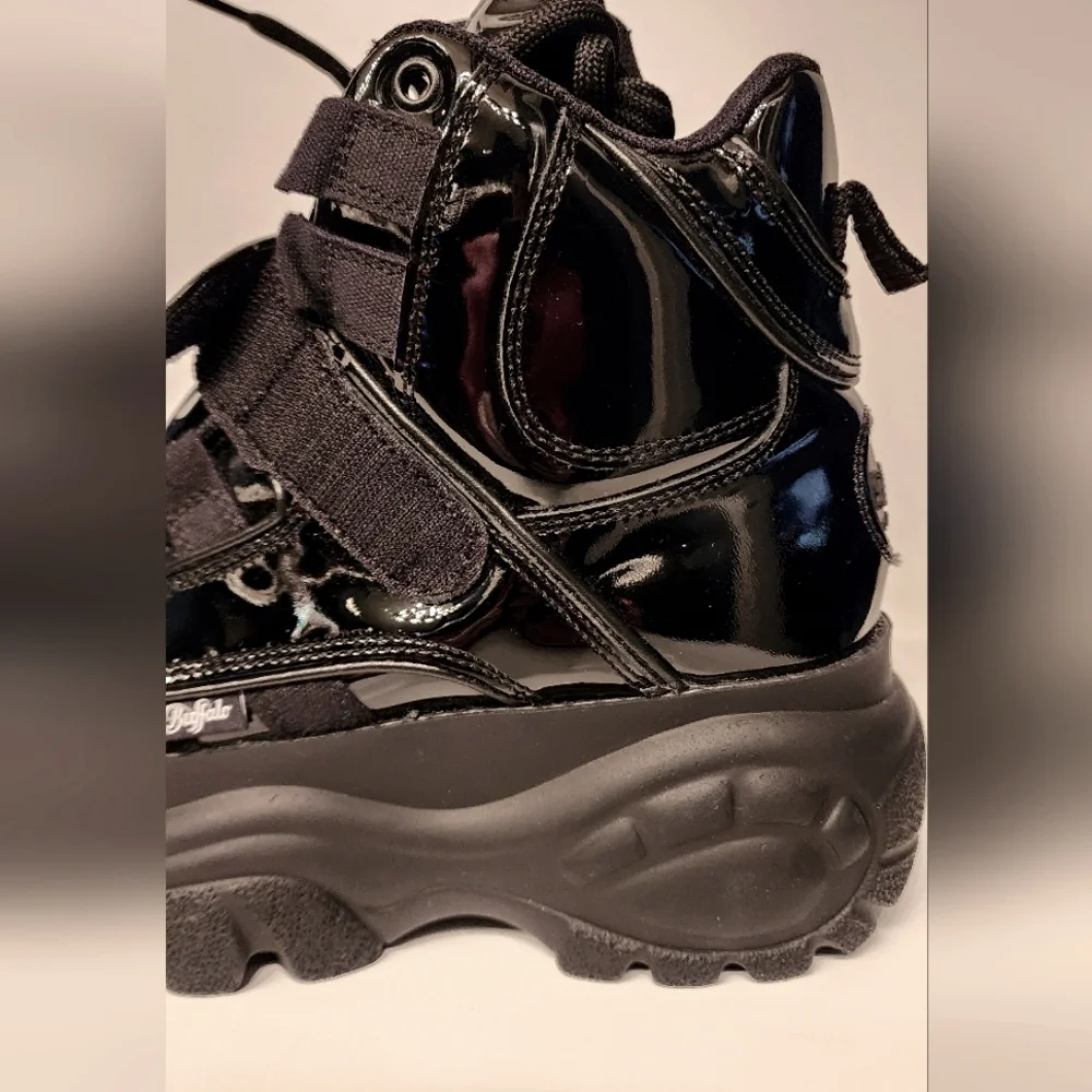 Buffalo Black Patent Ankle Boots - Picture 9 of 16